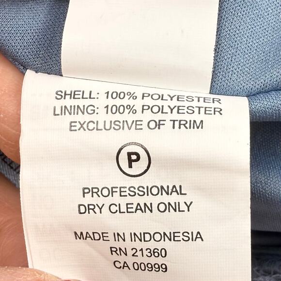 Mori Lee Madeline Gardner Women's Off Shoulder Lace Dress Size 12 Blue Bridal - Picture 14 of 16